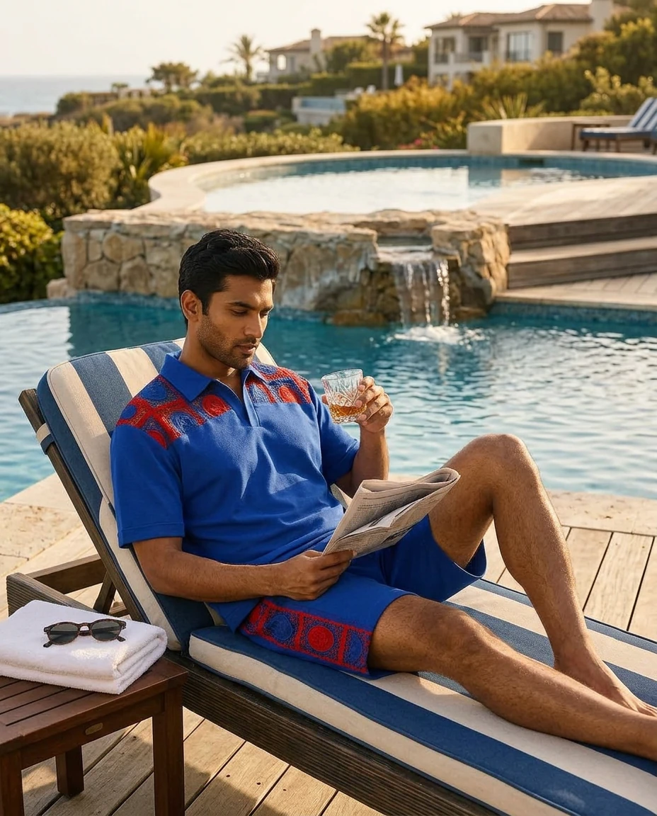 Oh Krab! resort tailoring linen blazer villa exterior